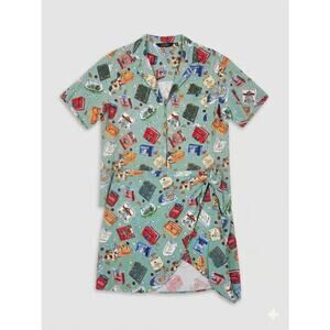 & Other Stories Candy Box S 2 Piece Outfit Shirt Skirt Coastal Whimsy Preppy